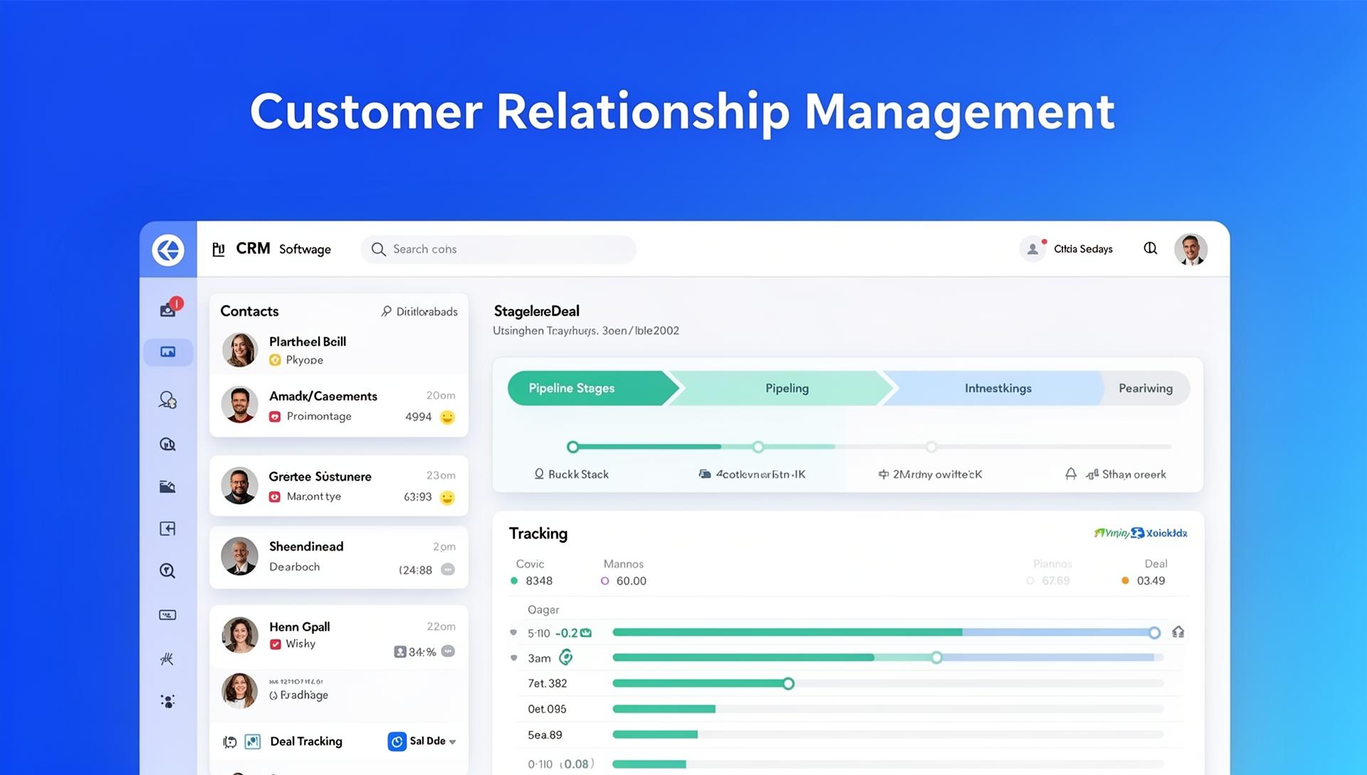 Bharat Funnels CRM software dashboard showing pipeline management, contact tracking, and sales automation for coaches and agencies