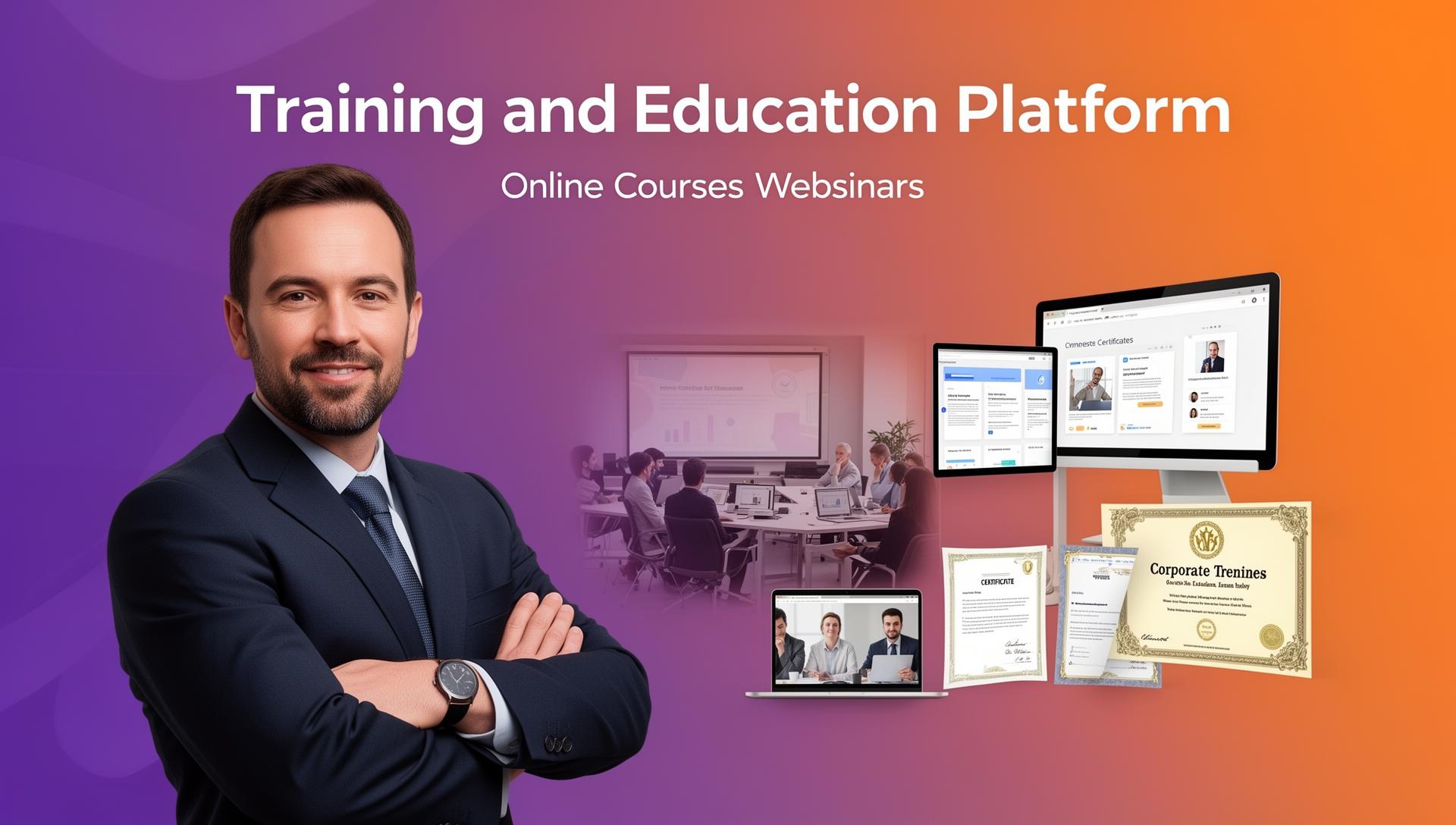 Bharat Funnels LMS and training platform dashboard showing course builder, student management, and video hosting features for trainers