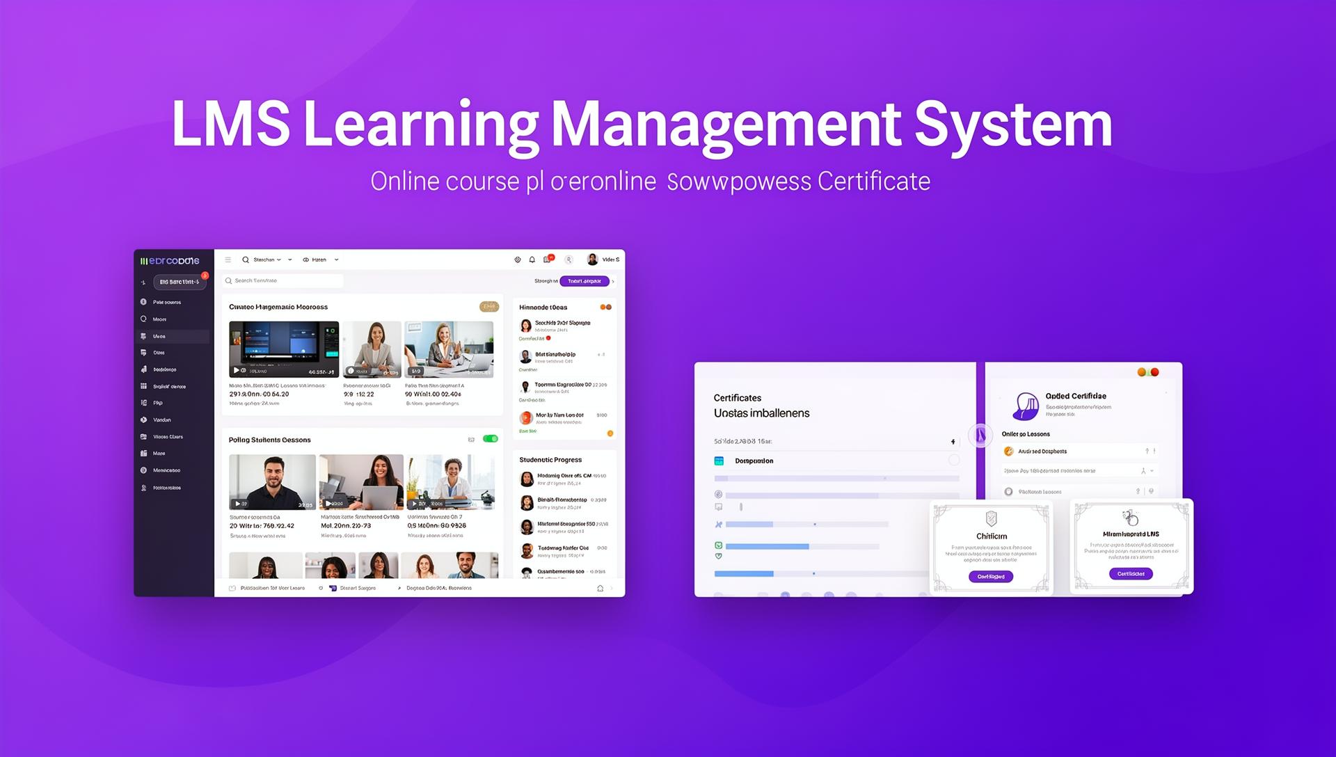 Bharat Funnels LMS online course platform showing course builder, video hosting, student management, and certificate generation