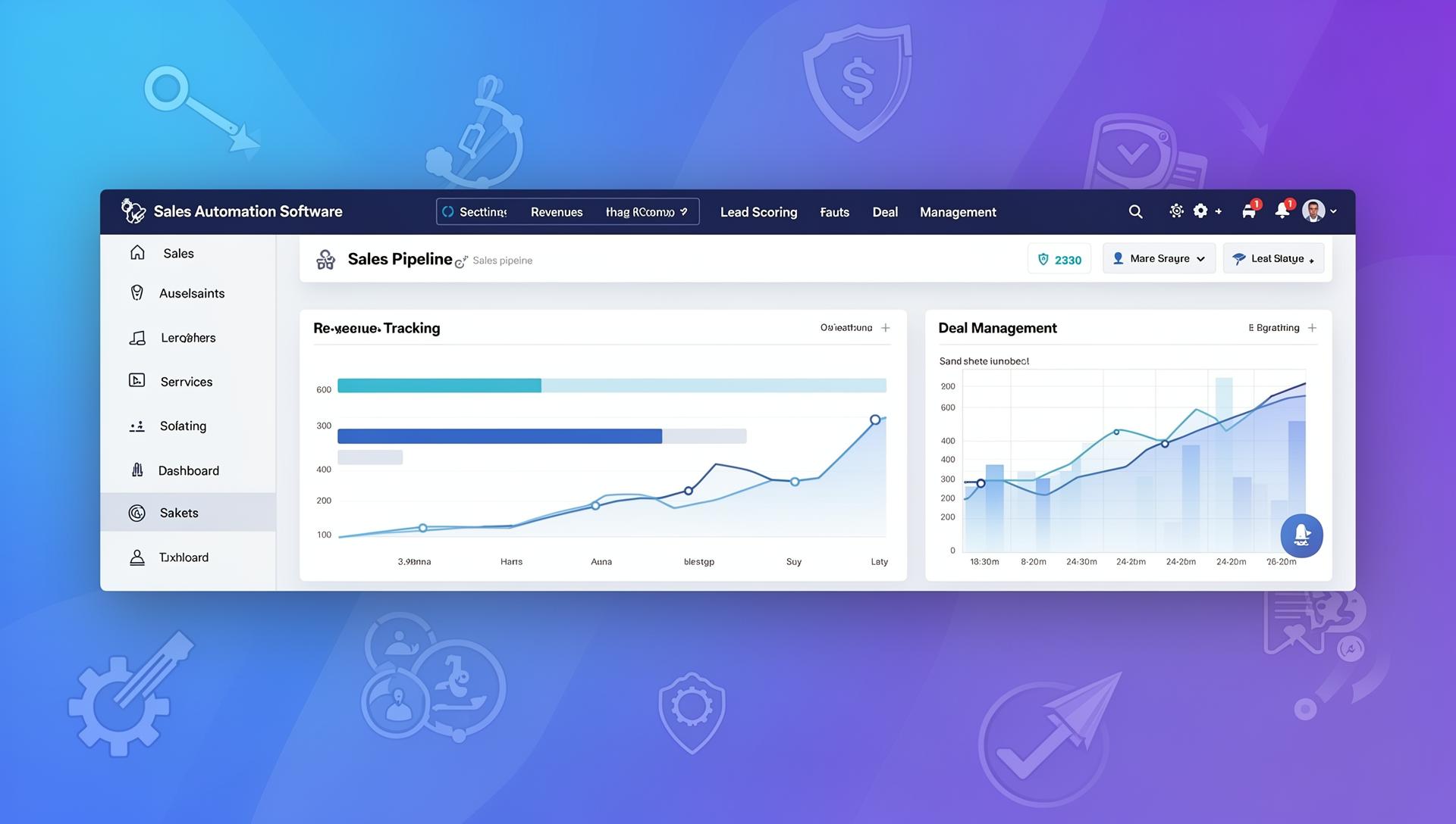 Bharat Funnels sales automation platform showing lead routing, deal pipeline, and automated follow-up sequences